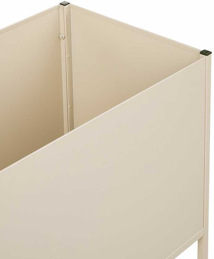 Beliani Gėlės vazonas su kojelėmis TAPIEN metalinis 70 cm smėlio spalvos