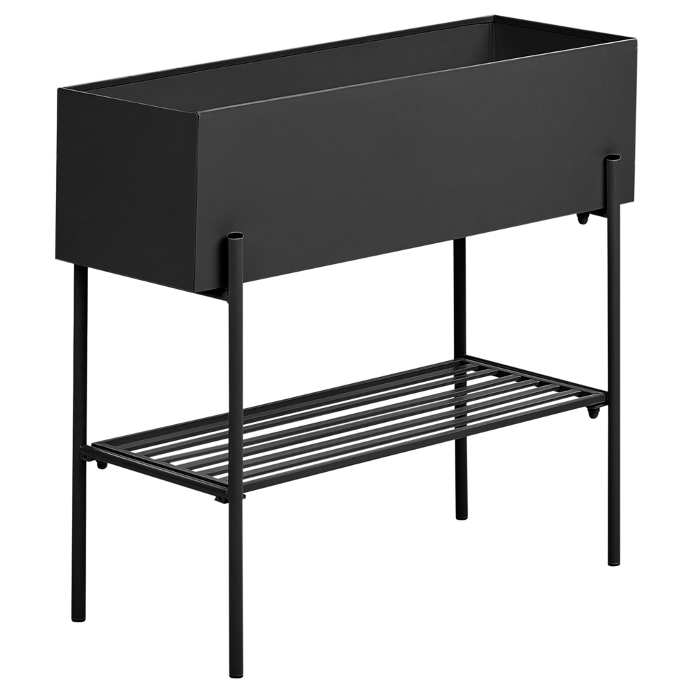 Beliani VINCA vazonas su kojelėmis, 70 cm, metalinis, juodas