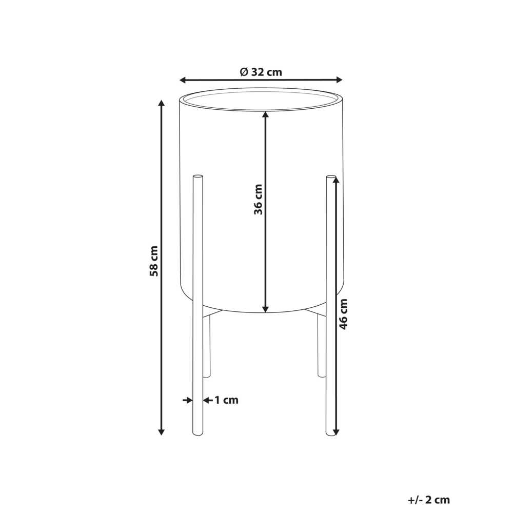 Beliani Gėlių stovas SEROTINA Metalinis 32 cm Juodas
