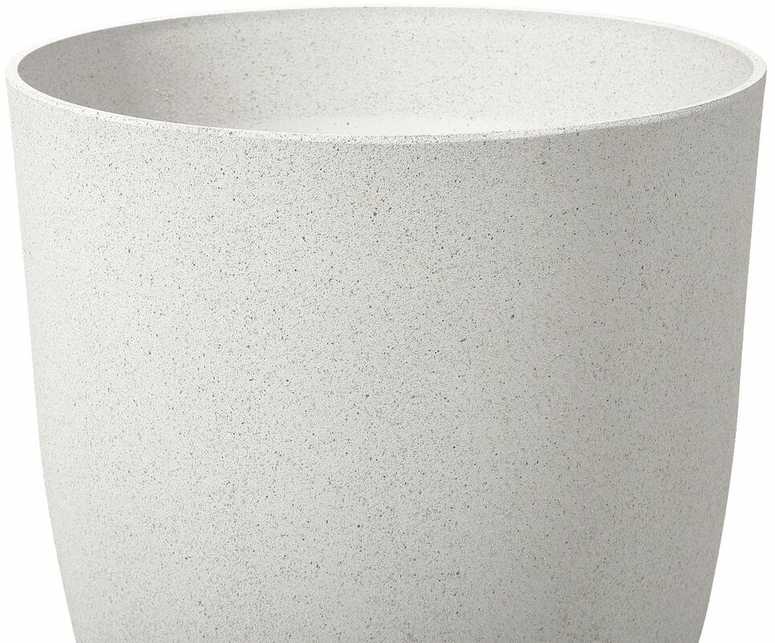 Beliani Gėlių vazonas CROTON 35 cm, kreminė balta