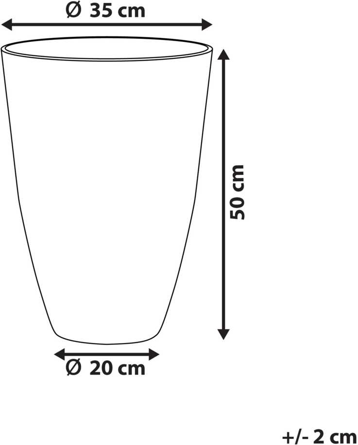 Beliani Gėlių vazonas CAMIA 35 cm smėlio spalvos