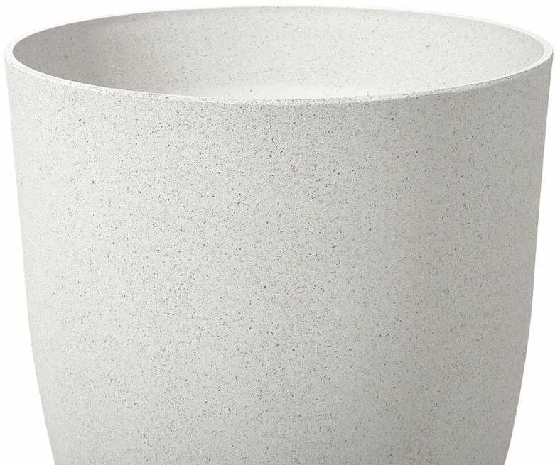 Beliani Gėlių vazonas CROTON 43 cm kreminės baltos spalvos