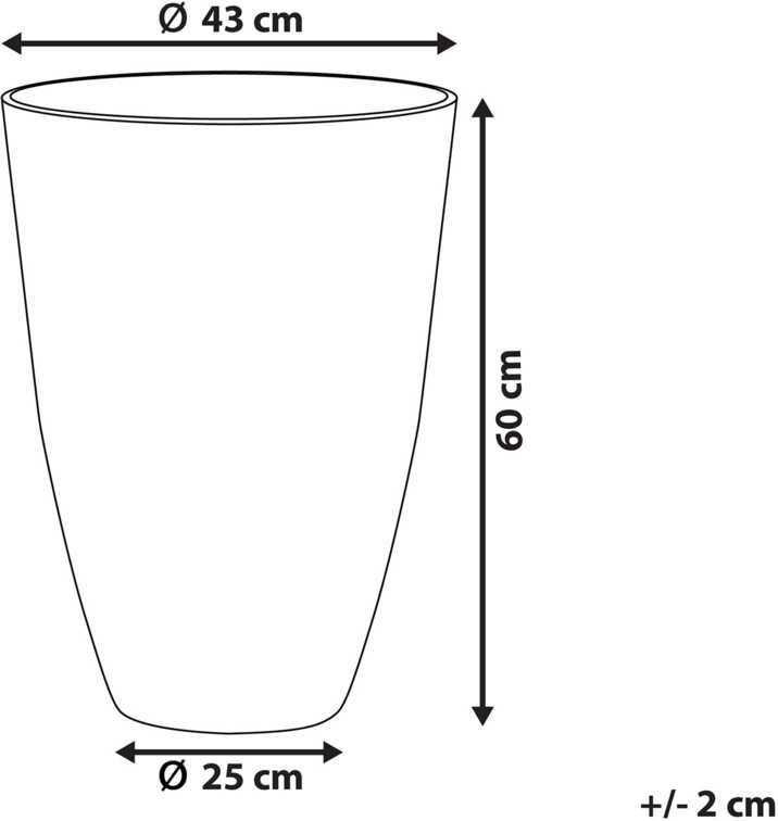 Beliani Gėlių vazonas CAMIA 43 cm smėlio spalvos