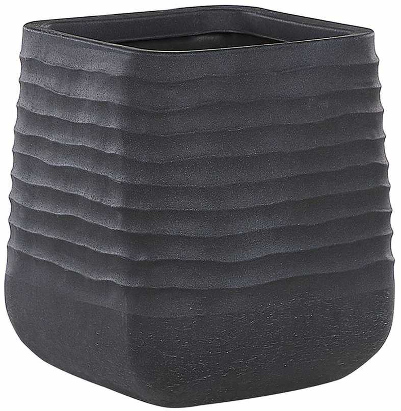 Beliani Lauko vazonas PARIKIA 50 cm juodas