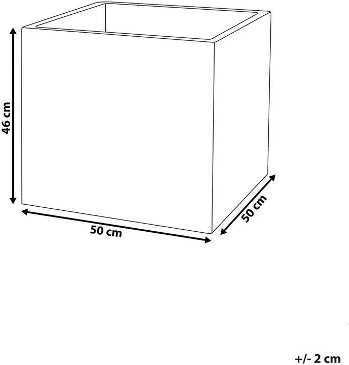 Beliani Vazonas PAROS 50 cm baltas