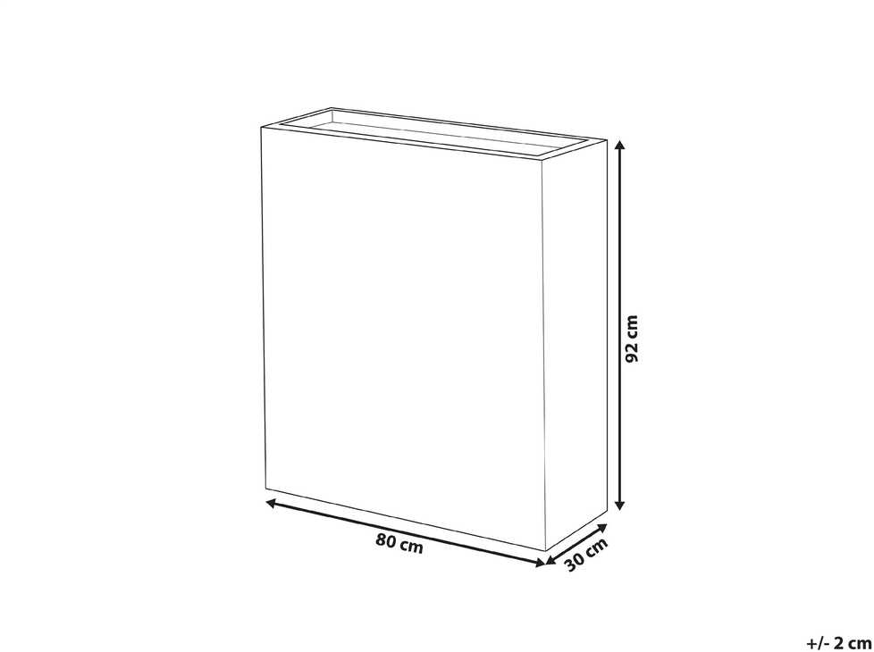Beliani Vazonas THIMENA 80 cm Juodas
