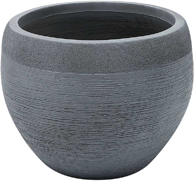 Beliani Gėlių vazonas ZAKROS 38 cm Pilkas