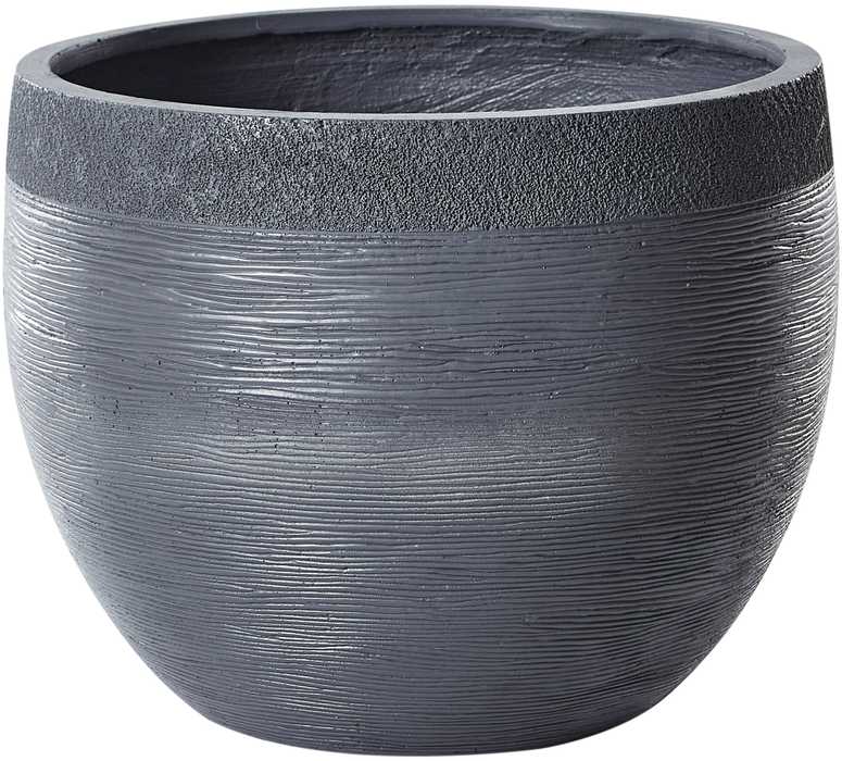 Beliani Gėlių vazonas ZAKROS 50 cm pilkas