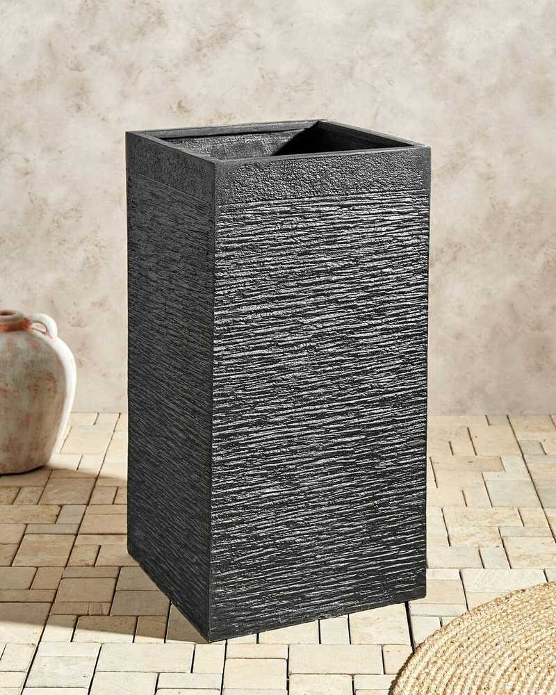 Beliani Gėlių vazonas DION 40 cm juodas