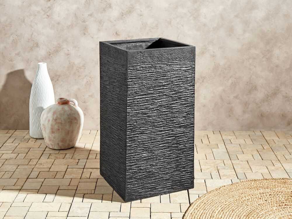 Beliani Gėlių vazonas DION 40 cm juodas