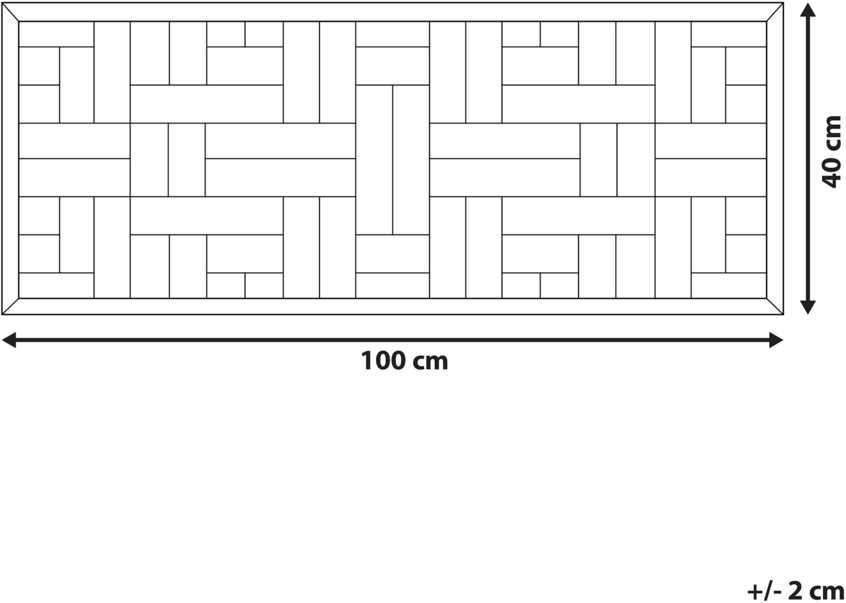 Beliani Sienų dekoracija TOLUCA tikmedžio mediena 40 cm ruda