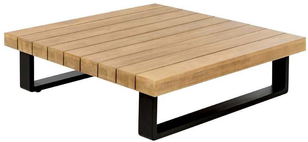 Lauko baldų komplektas Beliani Sodo kampinė sofa su staliuku 5 asmenims MYKONOS dešininė, kreminės spalvos, sertifikuota akacijos mediena