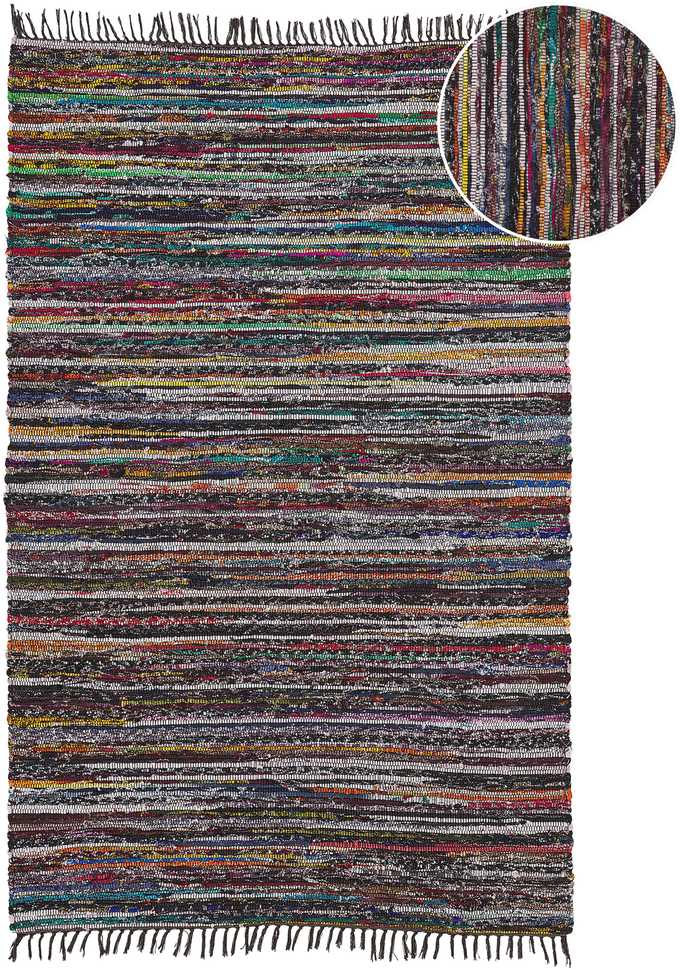 Beliani Kilimas DANCA juodas 140 x 200 cm