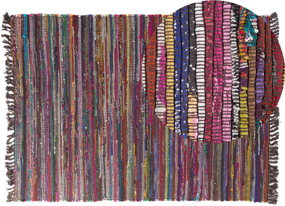 Beliani Kilimas DANCA juodas 140 x 200 cm