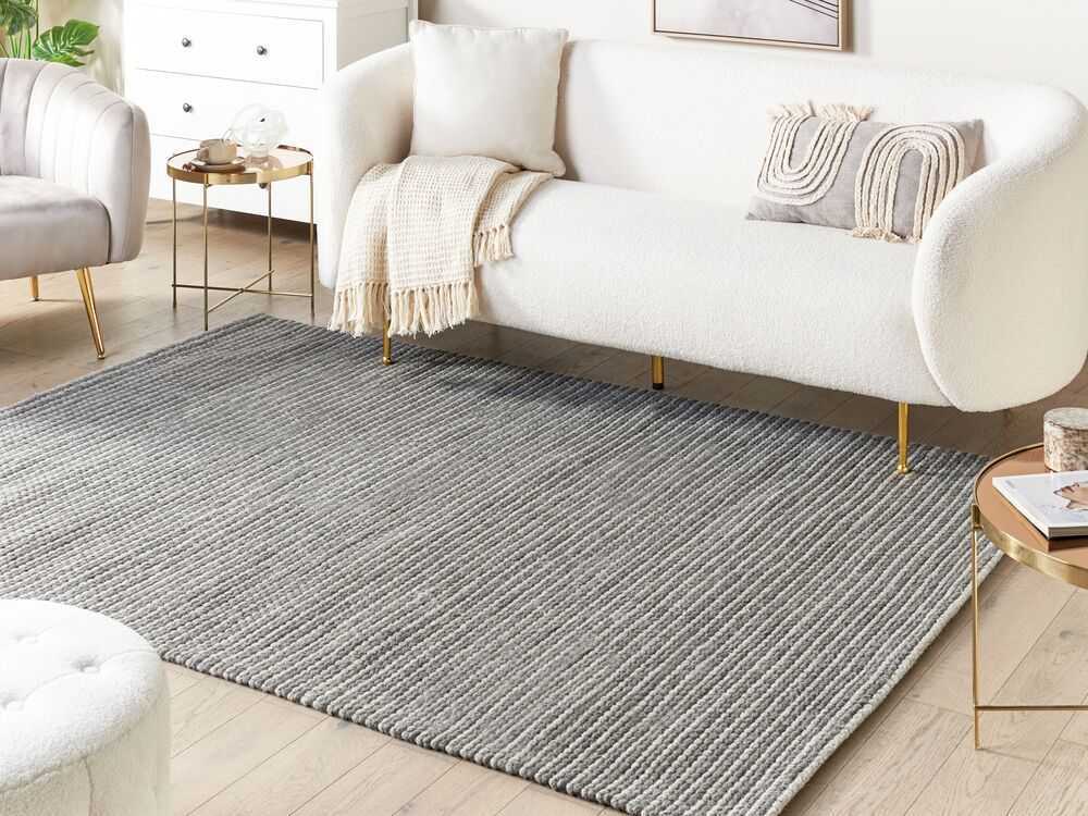 Beliani Kilimas KILIS pilkas 140 x 200 cm vilnonis