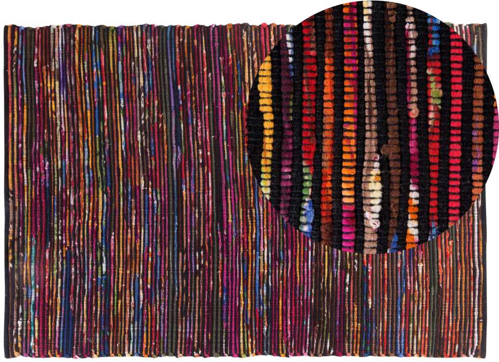 Beliani Kilimas BARTIN Juodas 140 x 200 cm