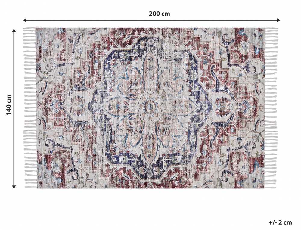 Beliani Kilimas KELKIT spalvingas 140 x 200 cm