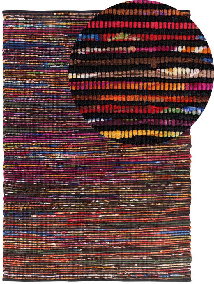Beliani Kilimas BARTIN Juodas 140 x 200 cm