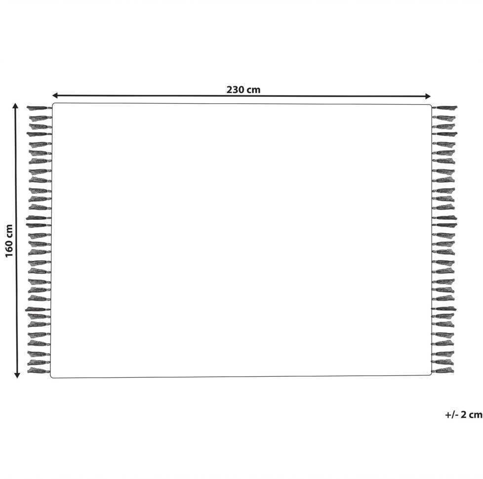 Beliani Kilimėlis DANCA baltas 160 x 230 cm