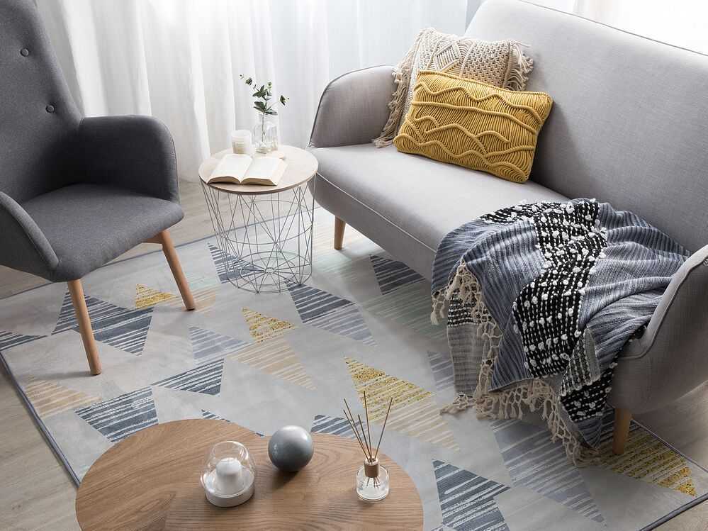 Beliani Kilimas YAYLA Pilkas 160 x 230 cm