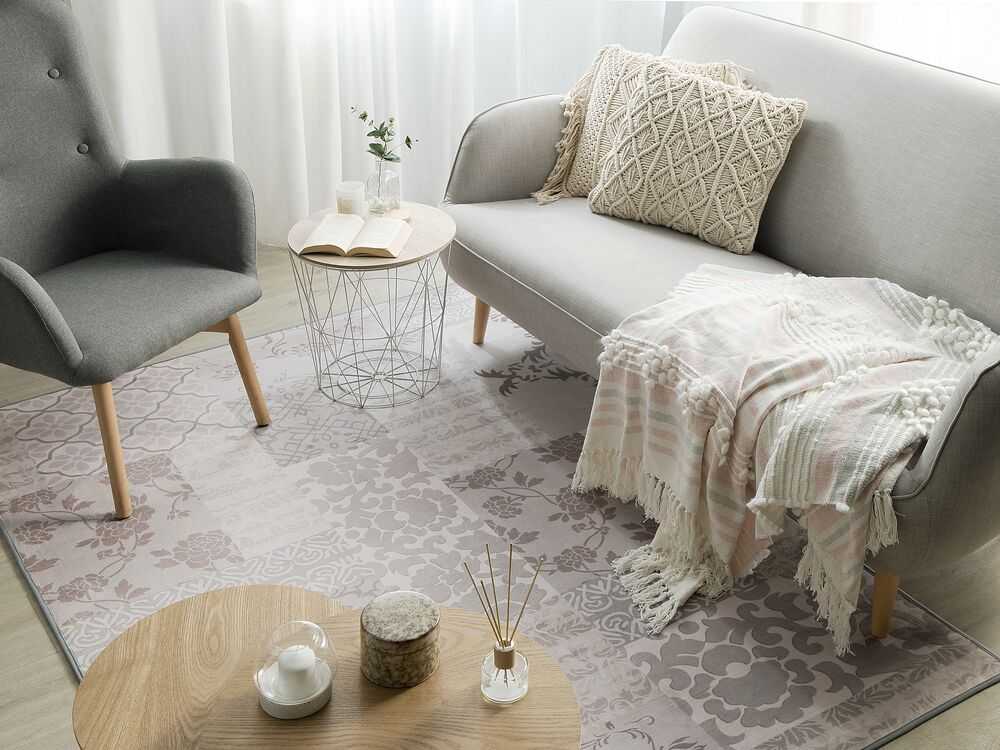 Beliani Kilimas BALLICA pilkas 160 x 230 cm