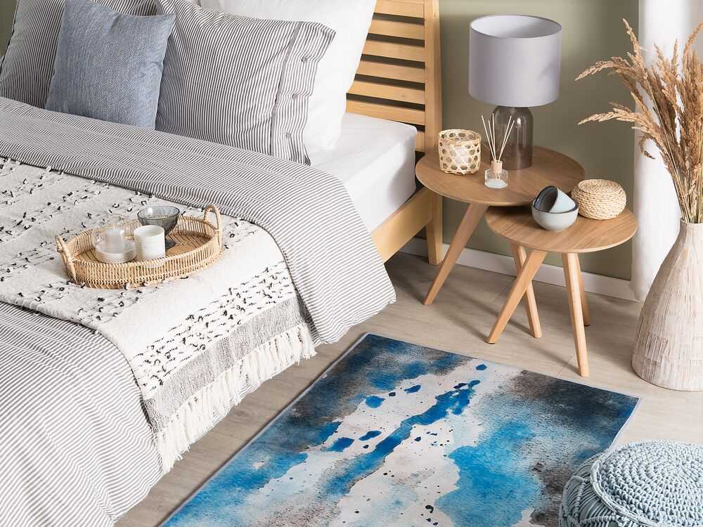 Beliani Kilimas BOZAT mėlynas 80 x 150 cm