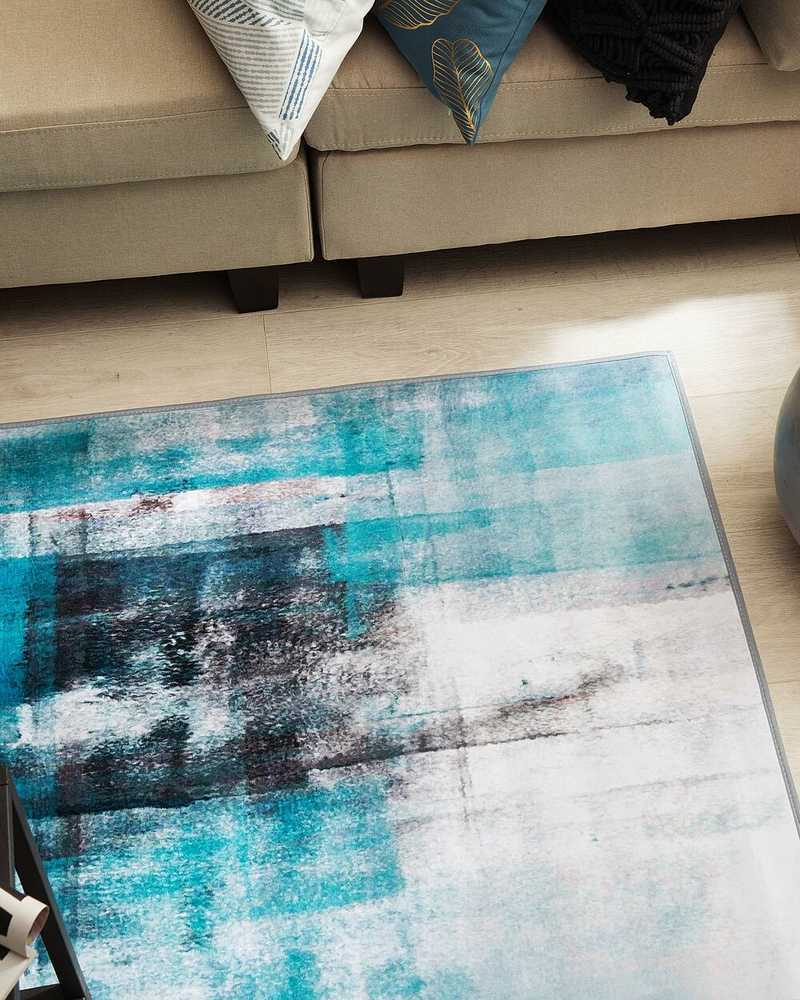 Beliani Kilimas TRABZON mėlynas 80 x 150 cm