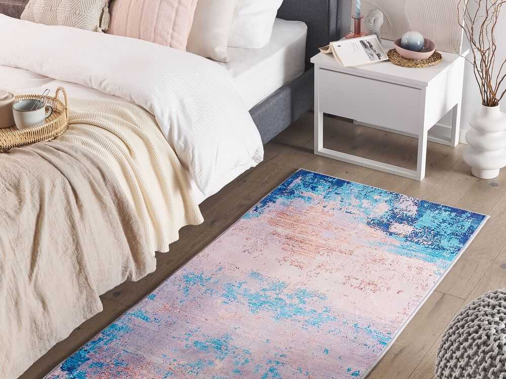 Beliani Kilimas INEGOL mėlynos spalvos 80 x 150 cm