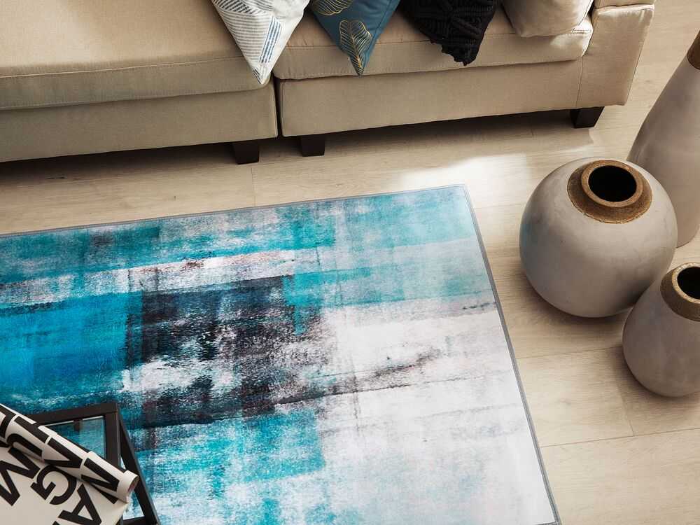 Beliani Kilimas TRABZON mėlynas 80 x 150 cm