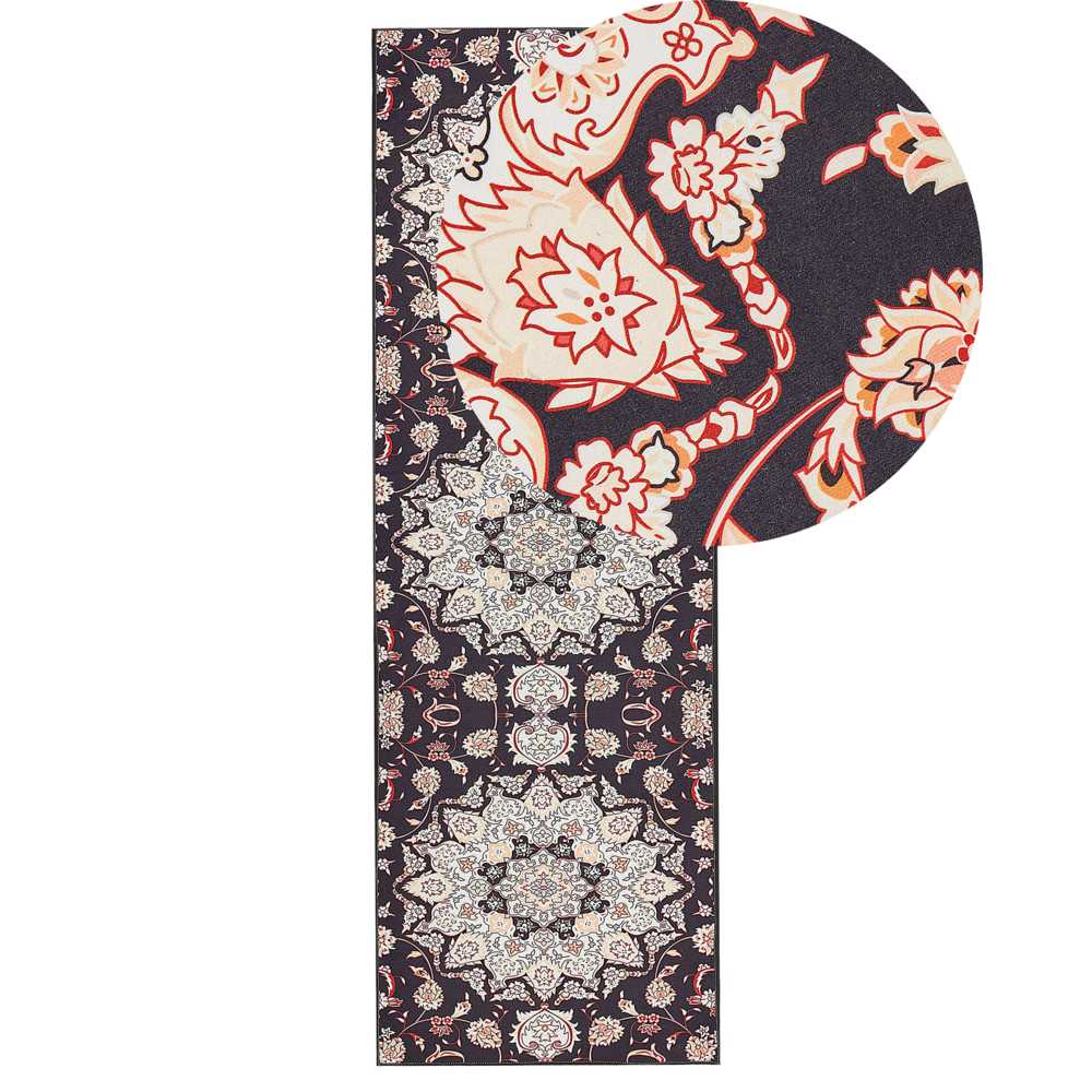 Beliani Kilimas ARITAS juodas 80 x 240 cm
