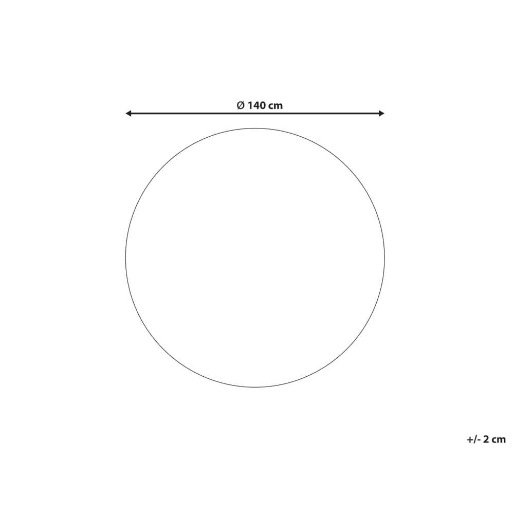 Beliani Kilimas SORGUN, auksinės rudos spalvos, ø 140 cm, natūrali oda