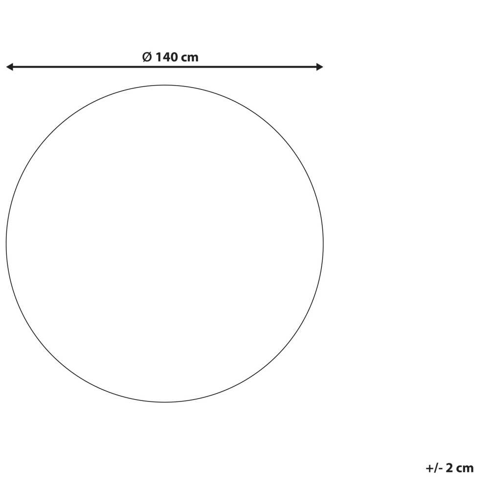 Beliani Kilimas ARTORA smėlio spalvos ø 140 cm džiutas