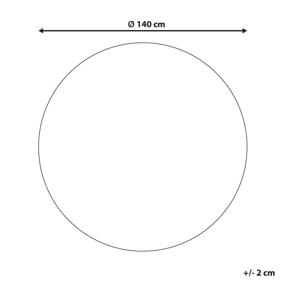 Beliani Kilimas BUKSE smėlio spalvos ø 140 cm džiutas