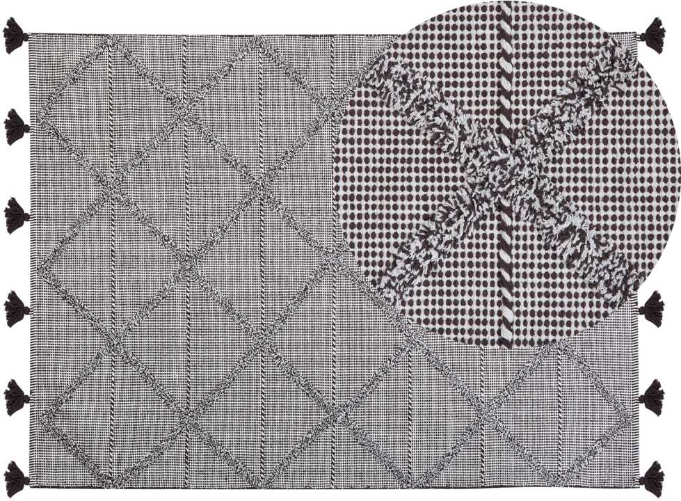 Beliani Kilimas TUZLA rudas 140 x 200 cm medvilninis