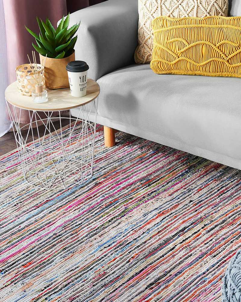 Beliani Kilimas MERSIN spalvotas 140 x 200 cm medvilninis