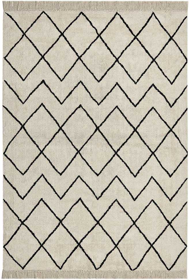 Beliani Kilimas ELDES smėlio spalvos 160 x 230 cm medvilninis
