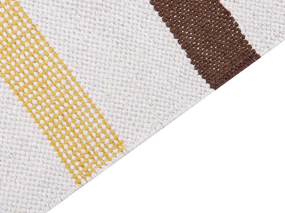 Beliani Kilimas HISARLI rudas 160 x 230 cm medvilninis