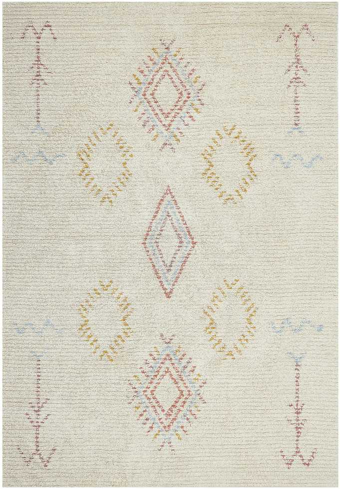 Beliani Kilimas BETTIAH smėlio spalvos 160 x 230 cm medvilninis