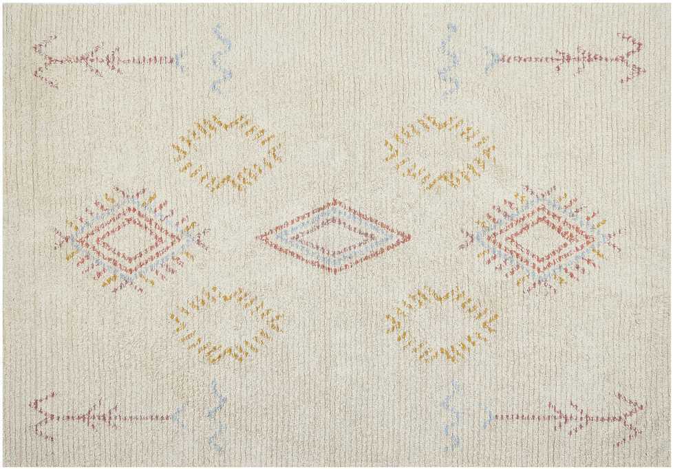 Beliani Kilimas BETTIAH smėlio spalvos 160 x 230 cm medvilninis