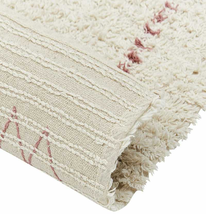 Beliani Kilimas BETTIAH smėlio spalvos 160 x 230 cm medvilninis