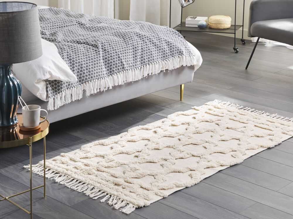 Beliani Kilimas SULUOVA smėlio spalvos 80 x 150 cm medvilninis
