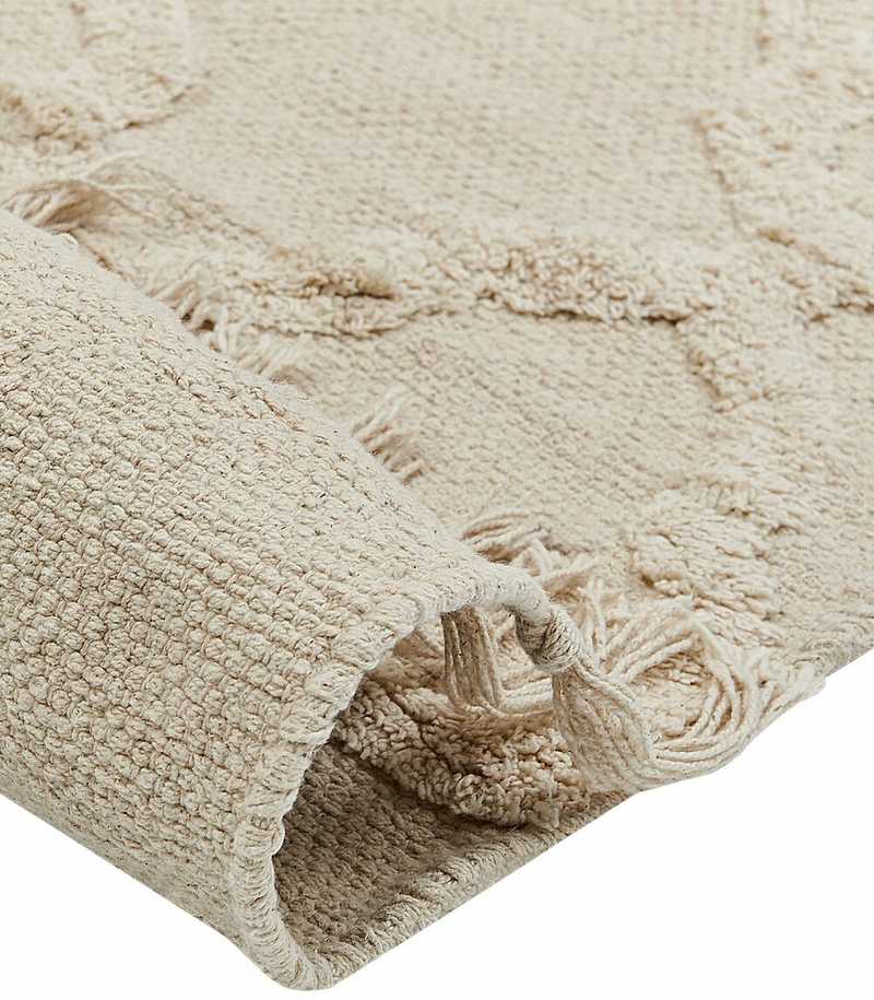 Beliani Kilimas TOZLU smėlio spalvos 80 x 230 cm medvilninis