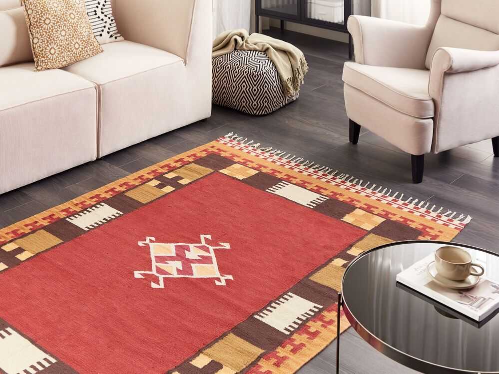 Beliani Kilimas PARAKAR spalvotas 160 x 230 cm medvilninis kilimas