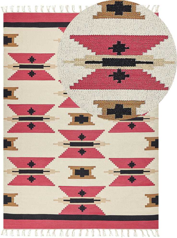 Beliani Kilimas GARNI spalvingas 200 x 300 cm medvilninis kilim