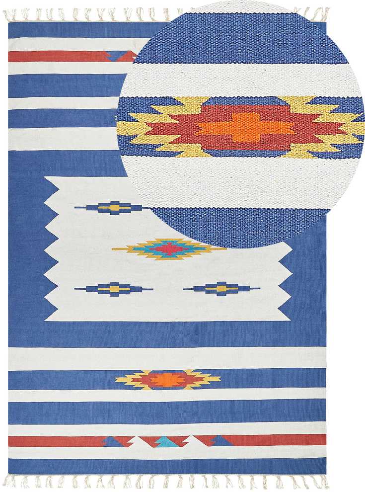 Beliani Kiliminis kilimas VARSER spalvotas 200 x 300 cm medvilninis