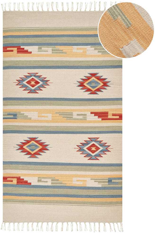 Beliani medvilninis Kilim kilimas 80 x 150 cm Daugiaspalvis APARAN