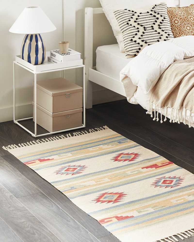 Beliani medvilninis Kilim kilimas 80 x 150 cm Daugiaspalvis APARAN