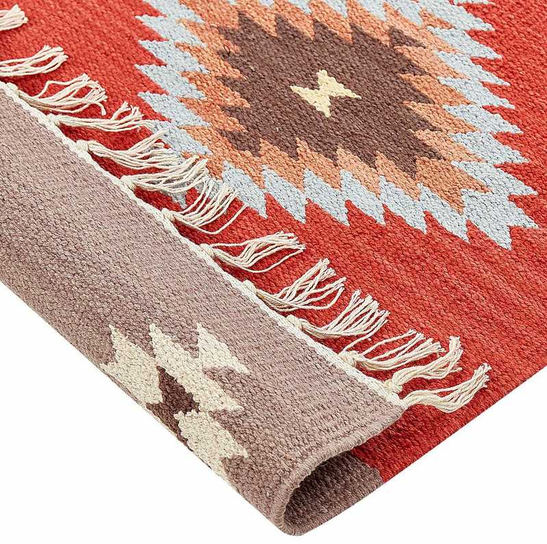 Beliani Kilimas LORUT spalvotas 80 x 300 cm medvilninis Kilim