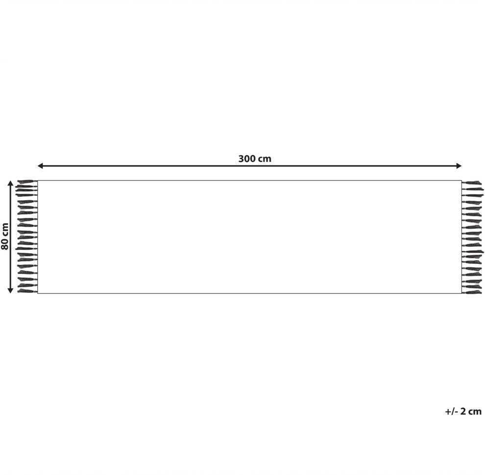 Beliani Kiliminio tipo kilimėlis HATIS Spalvotas 80 x 300 cm Medvilninis
