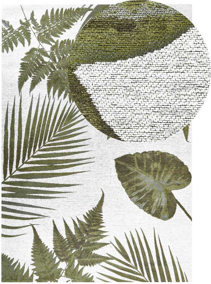 Beliani Kilimas BARZAH žalias 200 x 300 cm medvilninis